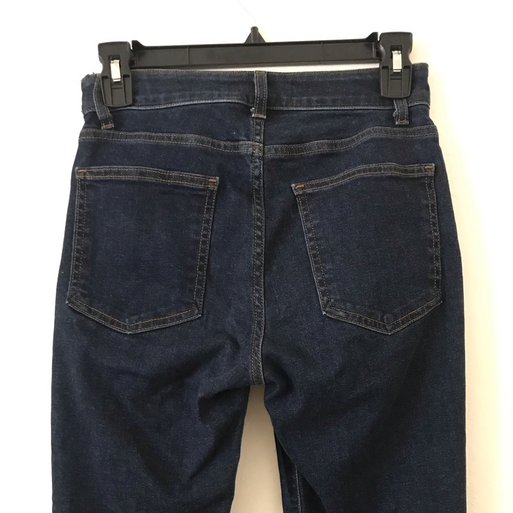 Made in USA American Apparel dark indigo denim stretchy pencil slim skinny 26